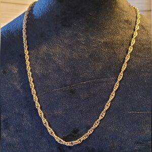 Sarah Coventry, Gold Rope Chain 1970s Vintage Necklace- 25"